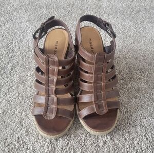 Madden Girl Huntter Gladiator Wedge Sandals Size 6. In great condition!